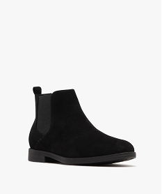 boots homme chelsea en suedine avec bout amande noir vifF480601_2
