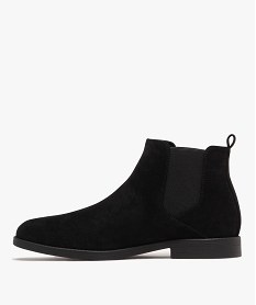 boots homme chelsea en suedine avec bout amande noir vifF480601_3
