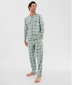 pyjama a motif tartan avec pochette cadeau en coton homme vertF481301_2