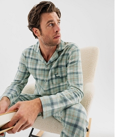pyjama a motif tartan avec pochette cadeau en coton homme vertF481301_4