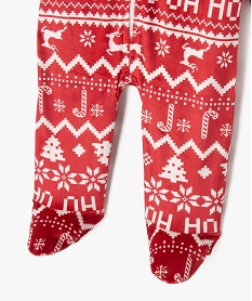 surpyjama a capuche en velours fin motif noel bebe rouge pyjamas veloursF483001_2