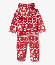 surpyjama a capuche en velours fin motif noel bebe rouge pyjamas veloursF483001_3
