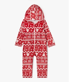 surpyjama a capuche en velours fin motif noel bebe rouge pyjamas veloursF483001_4