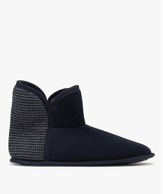 GEMO Chaussons boots en velours et tricot homme bleu standard