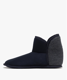 chaussons boots en velours et tricot homme bleu standardF484101_3