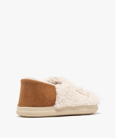 chaussons enveloppants en sherpa avec broderie scintillante femme beigeF484201_4