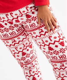 pyjama de noel en polaire imprimee femme grande taille rouge pyjamas ensembles vestesF484901_3