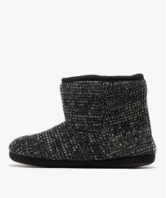 chaussons bottillons en lainage doubles sherpa homme noir standardF486701_3