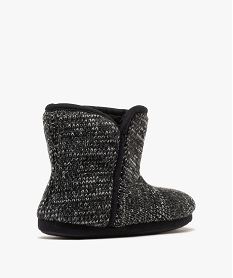 chaussons bottillons en lainage doubles sherpa homme noir standardF486701_4
