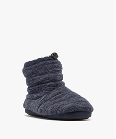 chaussons bottillons en maille doubles sherpa homme bleu standardF486801_2
