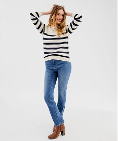 jean slim avec pattes a la ceinture femme gris pantalons jeans et leggingsF491701_4
