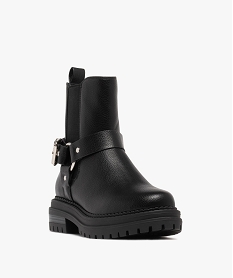 boots femme a bride fantaisie style chelsea semelle crantee noir standardF494501_2