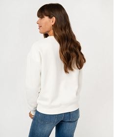 sweat molletonne avec motif poitrine femme - lulucastagnette beige sweatsF495601_3