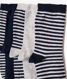 chaussettes a rayures garcon (lot de 5) bleuF501401_2