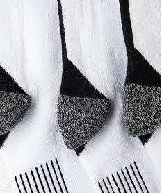 chaussettes de sport moelleuses tige haute homme (lot de 3) blanc standardF503501_2