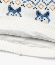 bonnet avec doublure polaire a motifs chiens bebe garcon beige accessoiresF505301_2