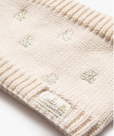 ensemble bonnet et snood doubles polaire bebe fille - lulucastagnette beige standard accessoiresF505701_2