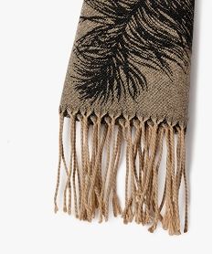 echarpe pailletee motif jacquard recto verso femme noir standard bonnets echarpes gantsF507701_4