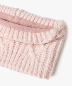 tour de cou torsade doublure polaire bebe fille rose standard accessoiresF508101_2