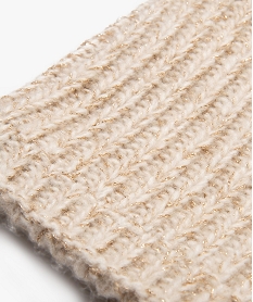 echarpe snood avec fil metallise et doublure peluche fille beige standard foulards echarpes et gantsF509001_2