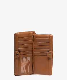 portefeuille souple multi-poches femme orange porte-monnaie et portefeuillesF514101_2