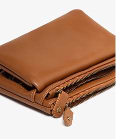 portefeuille souple multi-poches femme orange porte-monnaie et portefeuillesF514101_3