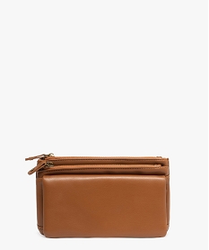 portefeuille souple multi-poches femme orange porte-monnaie et portefeuillesF514101_4