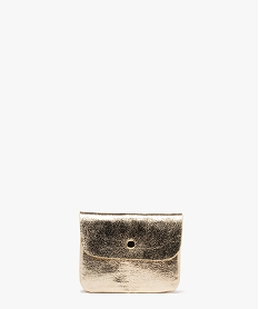 GEMO Porte-monnaie à rabat forme compacte femme dore