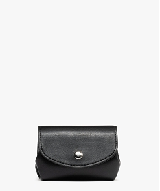 GEMO Porte monnaie sans coutures fermeture pression femme noir standard