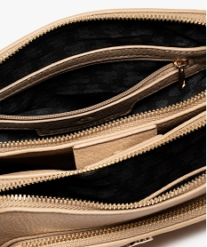 sac en matiere grainee avec deux bandoulieres amovibles femme - lulucastagnette beige sacs bandouliereF515001_3