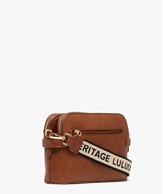 sac en matiere grainee avec deux bandoulieres amovibles femme - lulucastagnette orange sacs bandouliereF515101_2