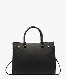 GEMO Sac à main rigide porté main femme noir standard