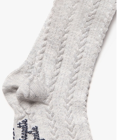 collants en maille fantaisie fille - lulucastagnette gris collantsF517501_2