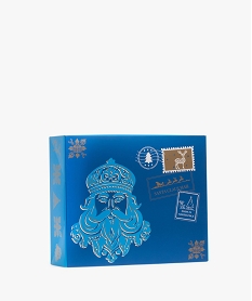 GEMO Boite cadeau rectangle spécial Noël Bleu