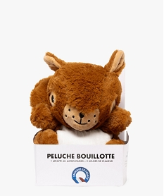 GEMO Peluche bouillotte écureuil à chauffer au micro-ondes Brun