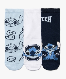 chaussettes a motifs lilo et stitch fille (lot de 3) - disney bleu standard chaussettesF523701_1