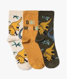chaussettes tige haute en coton a motifs garcon (lot de 3) orange standardF524801_3