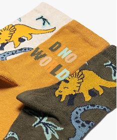 chaussettes tige haute en coton a motifs garcon (lot de 3) orange standardF524801_4