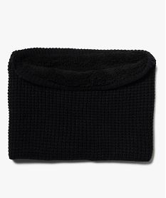 echarpe tour de cou avec doublure peluche homme noir standard foulard echarpes et gantsF526101_3