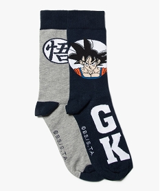 GEMO Chaussettes à motif manga homme (lot de 2) - Dragon Ball Z Bleu