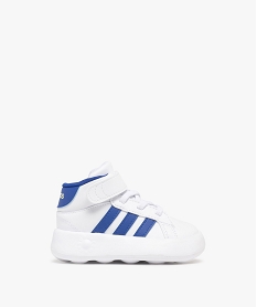 GEMO Baskets bébé garçon à semelle bubble Grand Court mid - Adidas blanc chine