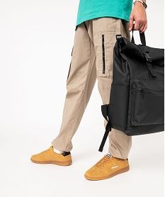 GEMO Baskets homme en suédine et à lacets style vintage Sid - Ellesse marron vif