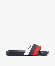 GEMO Mules de piscine garçon avec bandeau rayé tricolore - Champion USA bleu standard