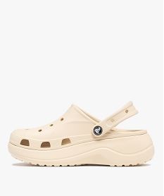 sabots souples femme a semelle plateforme et dessus perfore bayaband - crocs beige standardF612401_3