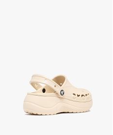 sabots souples femme a semelle plateforme et dessus perfore bayaband - crocs beige standardF612401_4