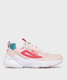 GEMO Baskets basses de running en mesh légères femme - Fila rose vif