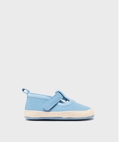 GEMO Chaussons de naissance babies souples à scratch bleu standard