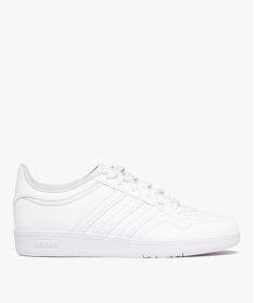 GEMO Baskets à lacets Hoops unies femme - Adidas Blanc