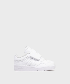GEMO Baskets basses à scratch Hoops bébé garçon - Adidas Blanc