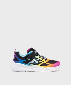 GEMO Baskets running en mesh fluo fille - Skechers noir vif